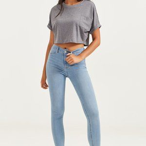 NWOT High Rise Jeggings Jeans Light Blue Denim